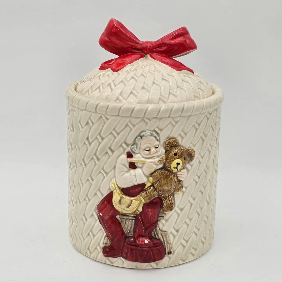 Gibson Saludo Santa Bote Cerámica Caramelo Tarro De Colección Navidad Otagiri Japón Foto 2 de 4