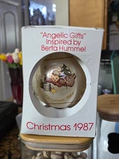 VINTAGE Schmid "Angelic Gifts" Christmas 1987 Ornament Inspired by Berta Hummel