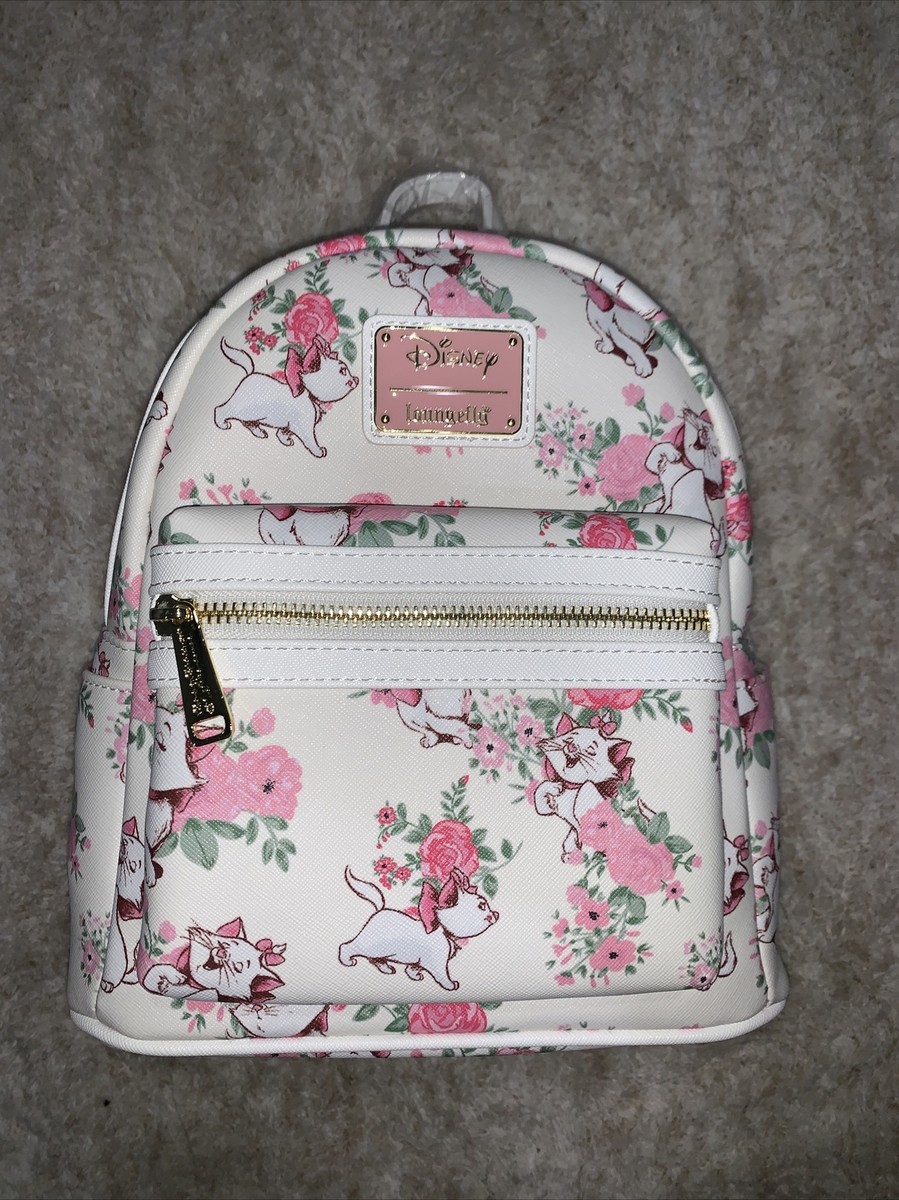 Loungefly‎ Disney Aristocats Marie Floral Filigree Mini Backpack Pink Cream OS Disney Aristocats Marie Floral Mini Backpack main image 4