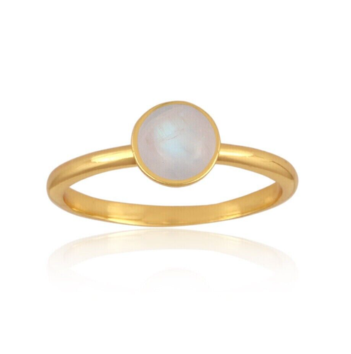 14k Solid Gold Simple Stacking Ring, Minimalist Gold Ring Delicate Wedding Band - 第 1/8 張圖片