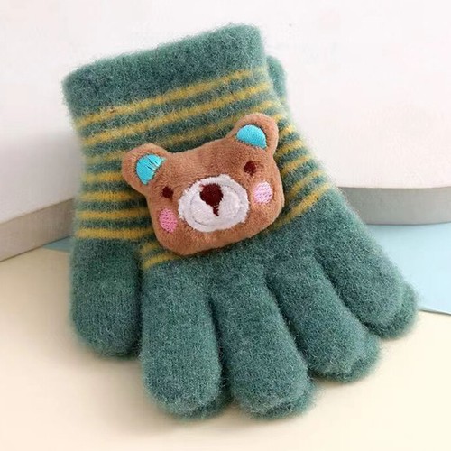 Children's Gloves Baby Winter Cute Five-finger Warm Gloves Five-finger Cartoon - Bild 5 von 13