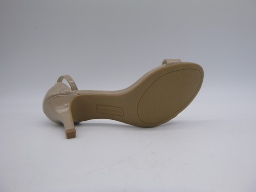 Bandolino Madia Beige Synthetic Patent Sandals Heels Size 6.5 M Ankle Strap - Picture 8 of 8