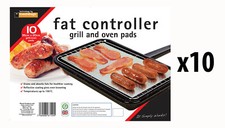 100 x Fat Controller Grill & Oven Cooking Pads Absorbs Fat For Healthy Cooking