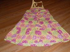 Girls Size 5 Gymboree Citrus Cooler Fruit Slices Yellow Sundress Sun Dress EUC