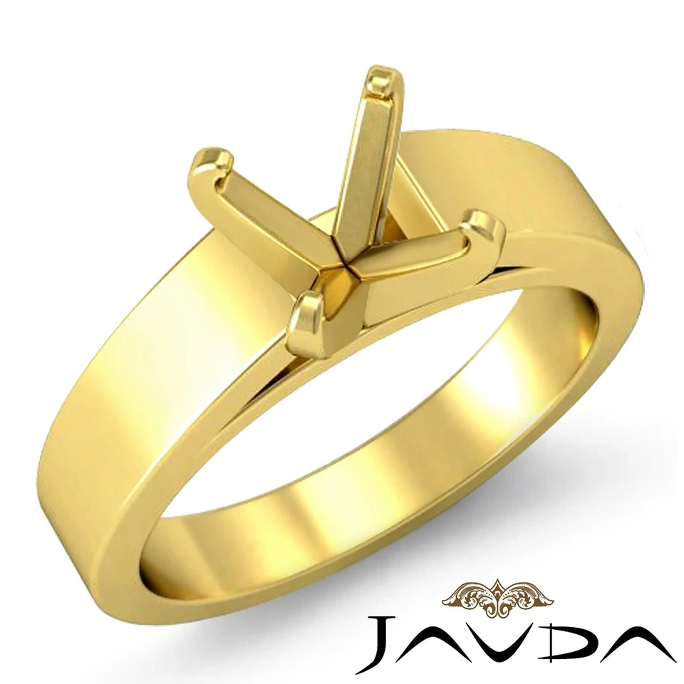 7gm Cathedral Engagement Simple Solitaire Semi Mount Set Wide Shank Ring 5.5m - Image 2 of 4