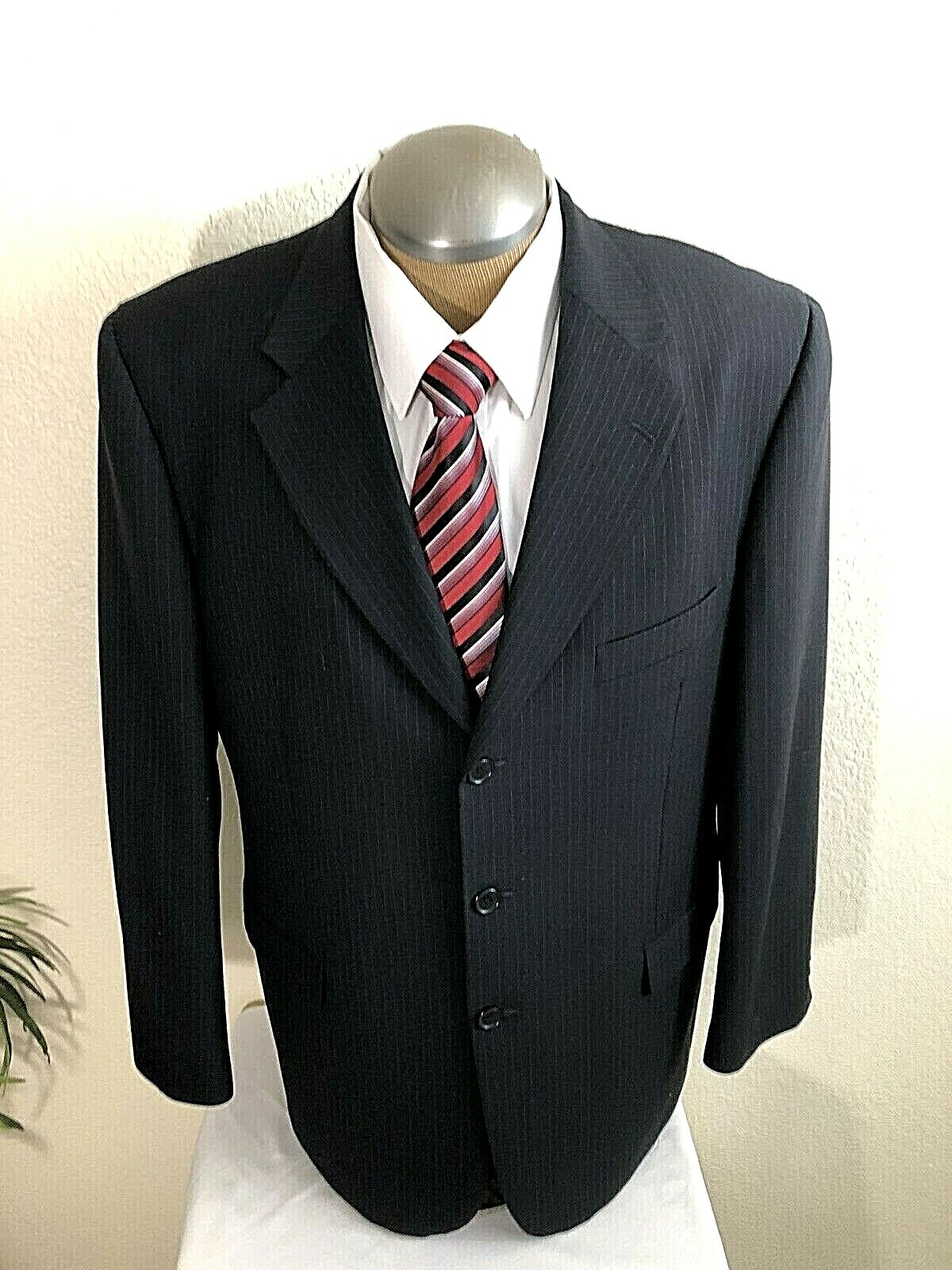 Louis Feraud Dillards Mens Blue Wool Suit Jacket Blaz… Gem