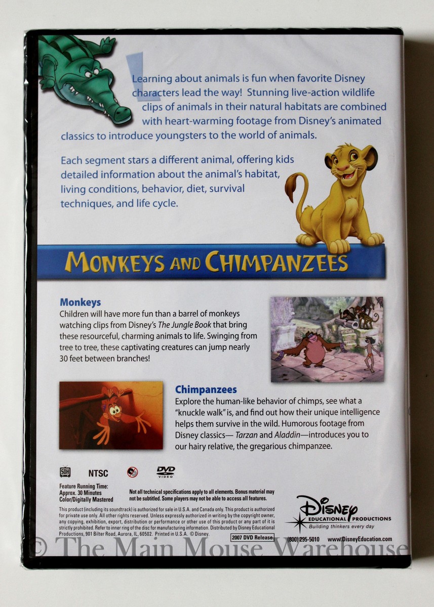 Disney's Animal World Monkeys and Chimpanzees Children's Nature