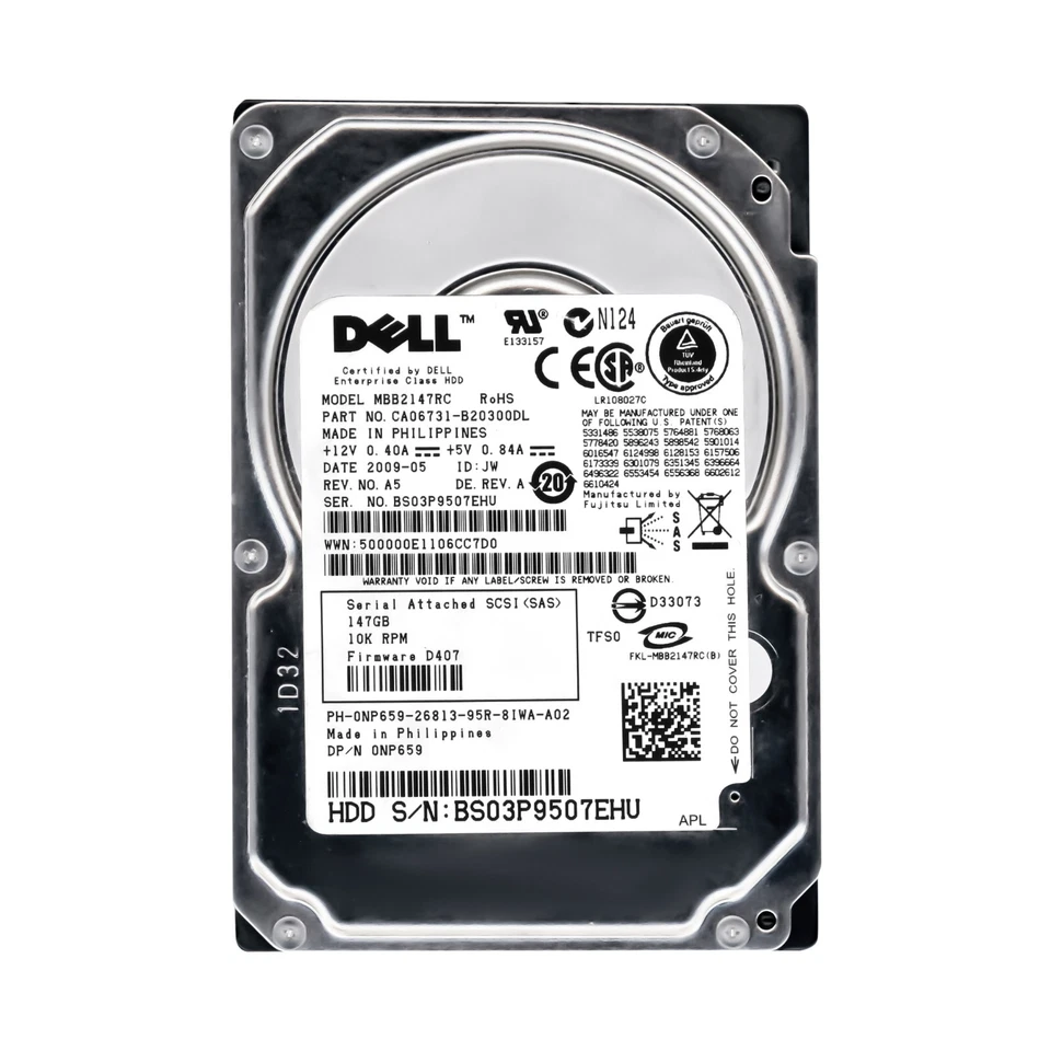 Hard Drive Dell 0NP659 MBB2147RC 147GB 10K 16MB SAS 2.5'' - Image 3 of 3