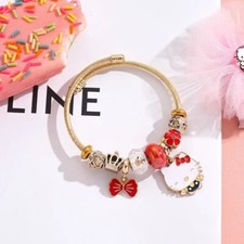 Gold Hello Kitty Charm Bracelet