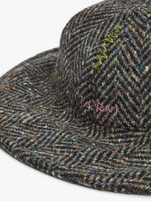 NWT  Marni Wide Speckled Wool Herringbone Hat...