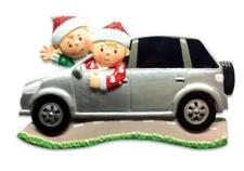 Car SUV Family of 2 3 4 5 6 Personalized Christmas Ornament Kit