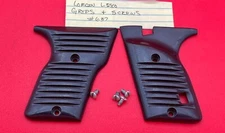 LORCIN L380  BLACK FACTORY GRIP SET WITH SCREWS OEM PART # 637