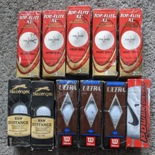 NEW IN BOX UNUSED GOLF BALL LOT 33 TOP FLITE XL NIKE POWER SLAZENGER WILSON
