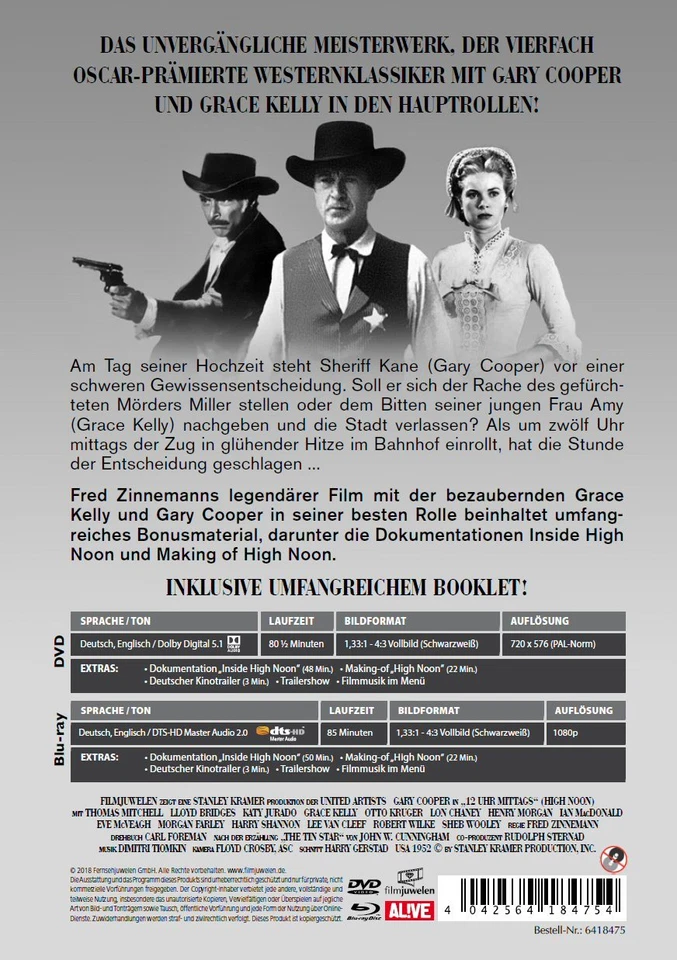 12 Uhr mittags - High Noon (Zwölf Uhr mittags) [LIMITED MEDIABOOK / BLU-RAY+DVD] - Bild 2 von 4