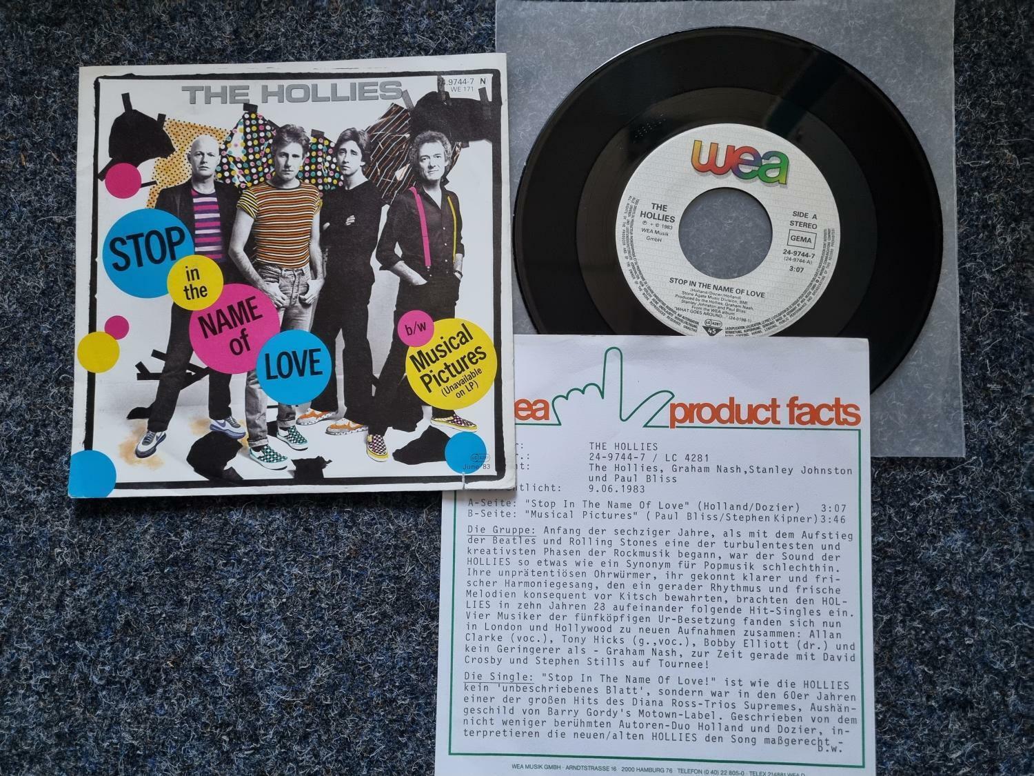 7"" Single Vinyl The Hollies - Stop in the name of love GERMANY WITH PROMO FACTS