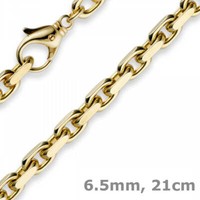 6,5Mm Armband Armkette Ankerkette Aus 585 Gold Gelbgold 21Cm Massiv Goldarmband