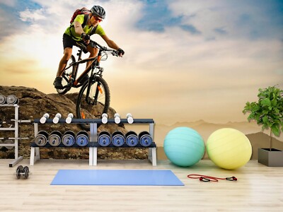 3D Mountain Biking G8782 Gym Wallpaper Wall Murals Removable Self-adhesive Erin
