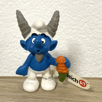 *SCHLEICH*SCHLÜMPFE/SMURFS* 20717 - Steinbock (2010) / NEU MIT FÄHNCHEN