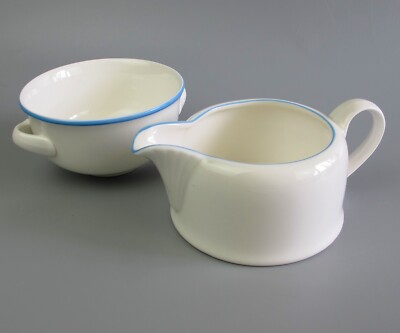 Villeroy & Boch ''Adriana'' Milchkännchen & Zuckerdose.  Weiß & Blau. Viele vorhanden.