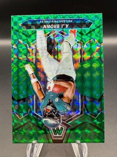 2024 Mosaic - AJ Brown Green Mosaic Prizm #178 Philadelphia Eagles - Picture 2 of 3