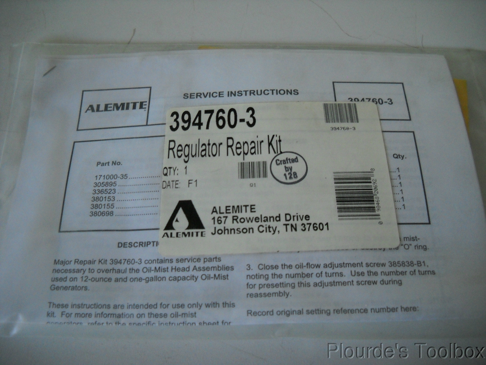 New Alemite 3947603 Regulator Repair Kit, Grelly USA