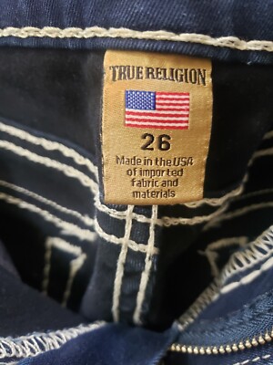 True Religion Jeans Womens 26/31 Blue Denim Casey Low Rise Skinny