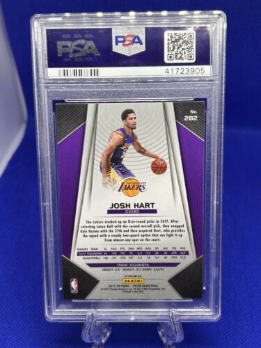 2017-18 Prizm Josh Hart Green Prizm Rookie Card RC #282 PSA 9 Lakers - Picture 2 of 2
