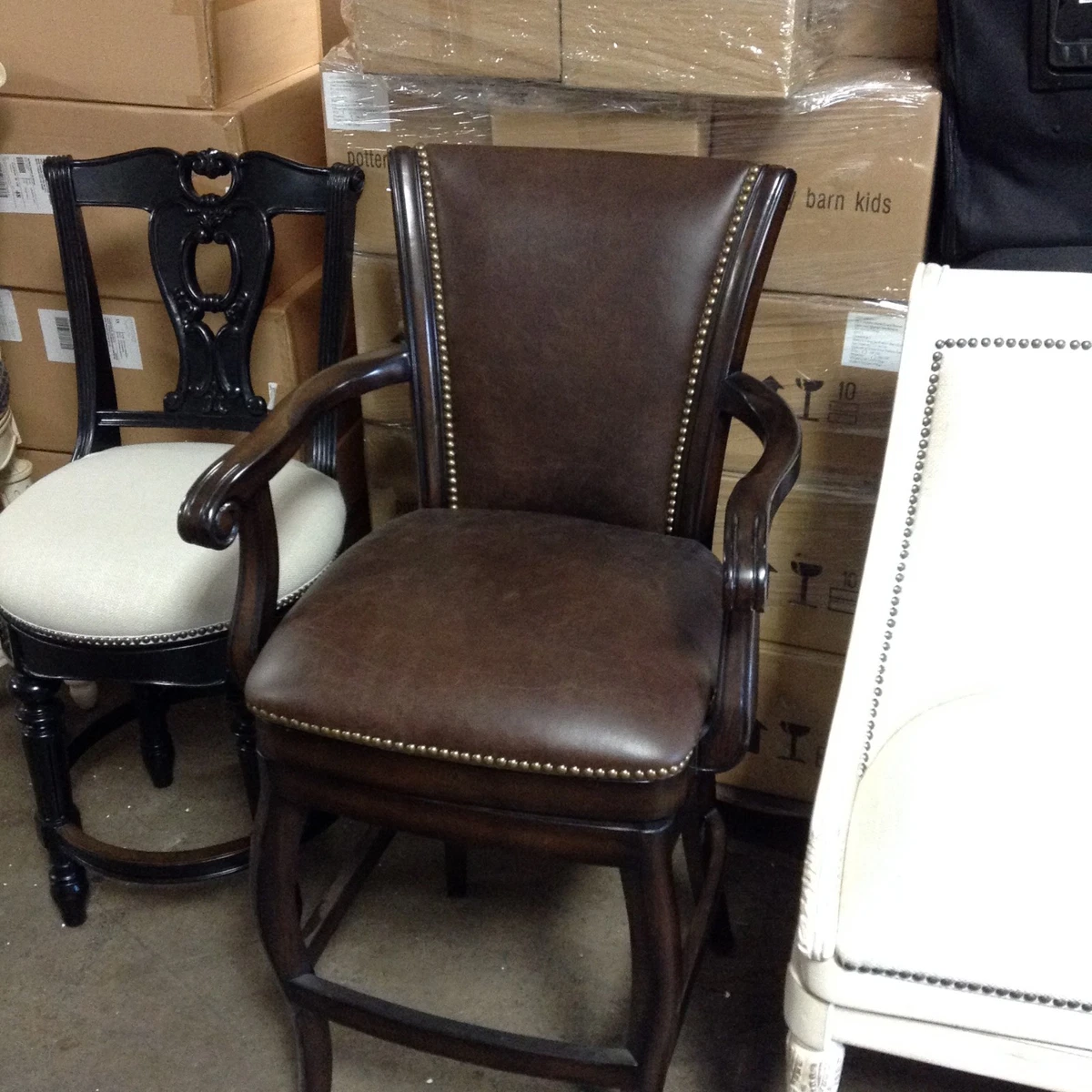 Frontgate leather online bar stools