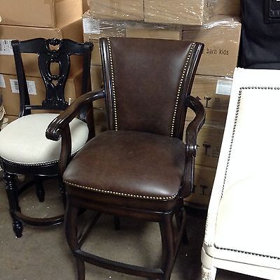 Frontgate Barrington Leather Barstool, Frontgate Counter Stools Leather