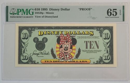 1995 Minnie Proof $10 Disney Dollar - PMG 65 GEM - Picture 1 of 2