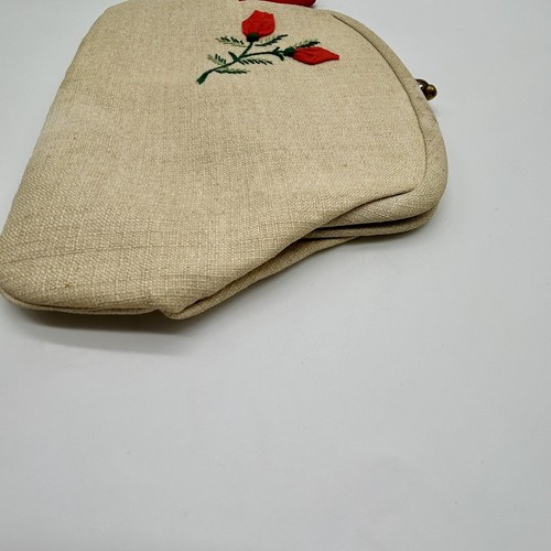 Vintage Koret Tresor Floral Appliqué Clutch Handbag With Change Purse - Picture 14 of 15