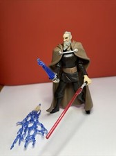 Star Wars Hasbro Count Dooku, Red Lightsaber, Force Lightening & Asajj Hologram