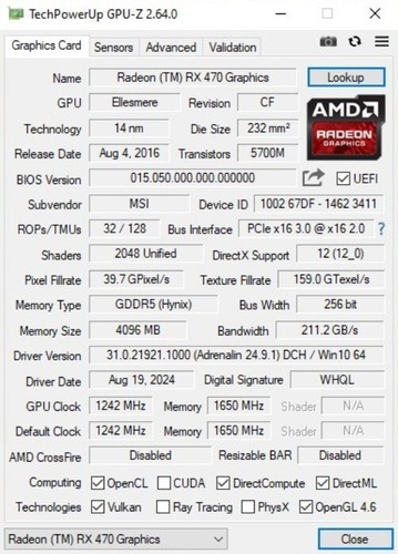 Msi Radeon RX 470 Gaming X 4 gb Gddr5 - Foto 6 di 9