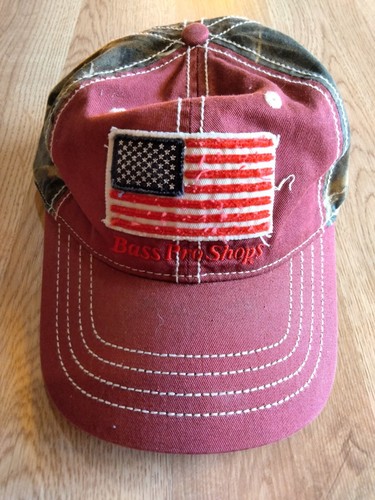 Bass Pro Shops Camo American Flag Cap Adjustable