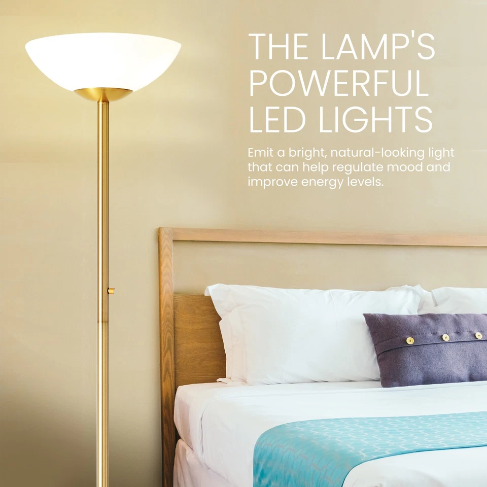 THE WORLDS BRIGHTEST FLOOR LAMP, 8000 Lumens!! solid, modern LED, Black, Referb - Image 2 of 4
