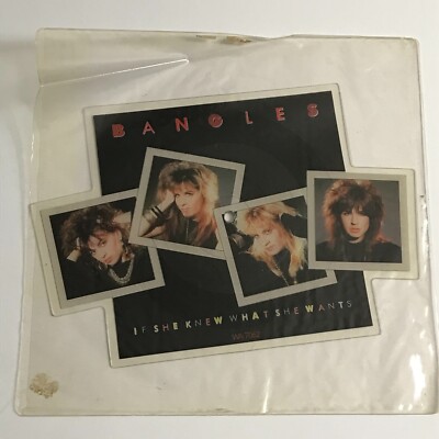 Bangles - If She Knew What She Wants 7'' Shaped Pic Disc Record - WA 7062 EX