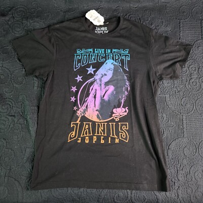 NEW Janis Joplin By Goodie Two Sleeves Retro Graphic Shirt Sz SM