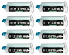 8 x Dental Bite Registration Material, Super Fast Set 50ml Cartridges (German)
