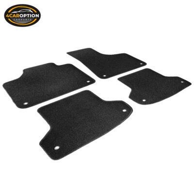 Fits 06-13 Audi A3 Black Nylon Floor Mats Carpets
