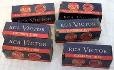 6 Vtg 40s RCA Victor Radiotron Ham TV Radio Tube 1C7 G Original Box CL-12 3-46 