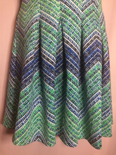 NWT Spense PM 36"Bust Blue Petite Green Flare Women's Dress Career Casual J29 - Picture 4 of 12