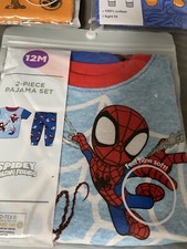 NWT Marvel Spiderman Pajamas Set Boys Size 12 Months