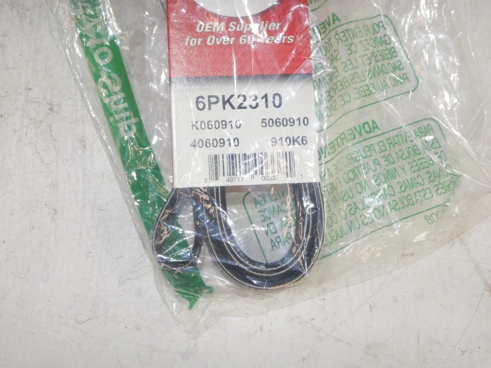 Cinturón Serpentine Bando Jeep Wrangler TJ 97-98 nuevo 6PK2310 ENVÍO GRATUITO Foto 2 de 4