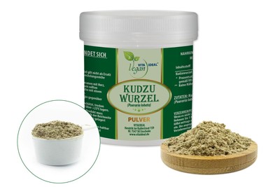 VITA IDEAL Vegan  KUDZU - Wurzel PULVER Pueraria lobata KUDZUWURZEL +Messlöffel