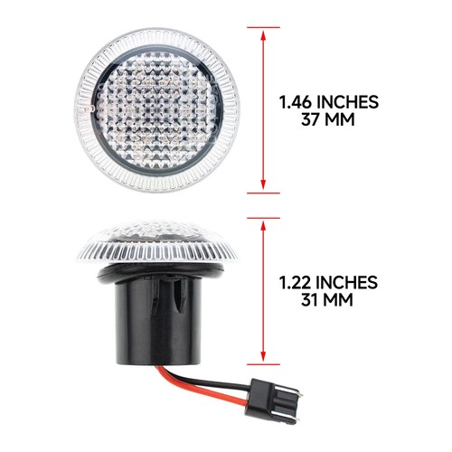 Intermitente lateral para Ford Tourneo Connect 2012-2022 intermitente luz intermitente cristal transparente - Imagen 6 de 6