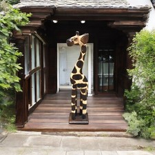 ChiselCraft  62cm Wooden Giraffe , Hand Carved using Reclaimed Natural Wood