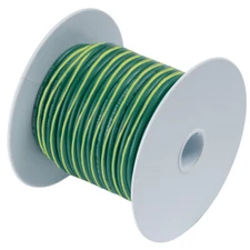 ​Ancor Green w/Yellow Stripe 10 AWG Tinned Copper Wire 25' Marine Grade