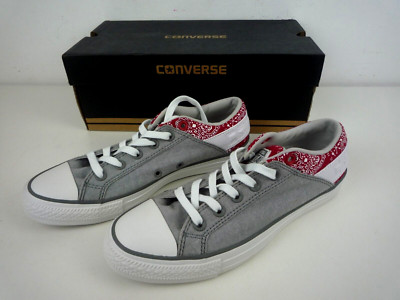 CONVERSE ALL STAR CHUCK TAYLOR 148661C BAND OX MASON GREY & RED UK SIZE 7 EU 40