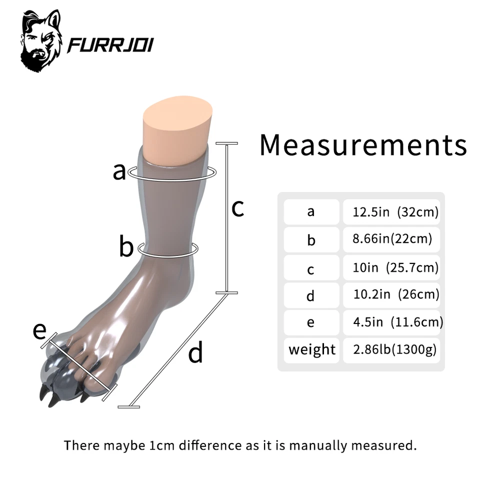 Furrjoi Un Par de Calzado Rosa Silicona Pies de Perro BDSM Fetiche Juegos con disfraces Cachorro Amor Foto 2 de 4