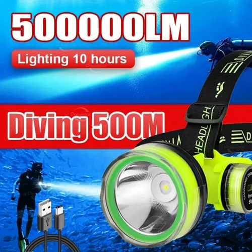 Faro proiettore LED subacqueo professionale subacqueo pesca in apnea - Foto 6 di 14